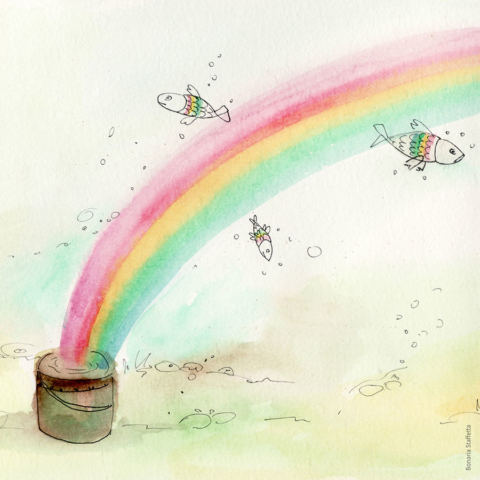 Fish in the rainbow
